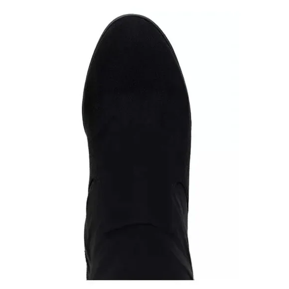 STYLE & CO Wide-Calf Knee-High Suede Dress Boots In Black Size 11M NWOB - Picture 3 of 12